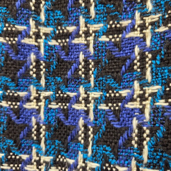 Tahari Blue & Black Mini Skirt With Button Details & Pockets Size XS - Picture 6 of 12